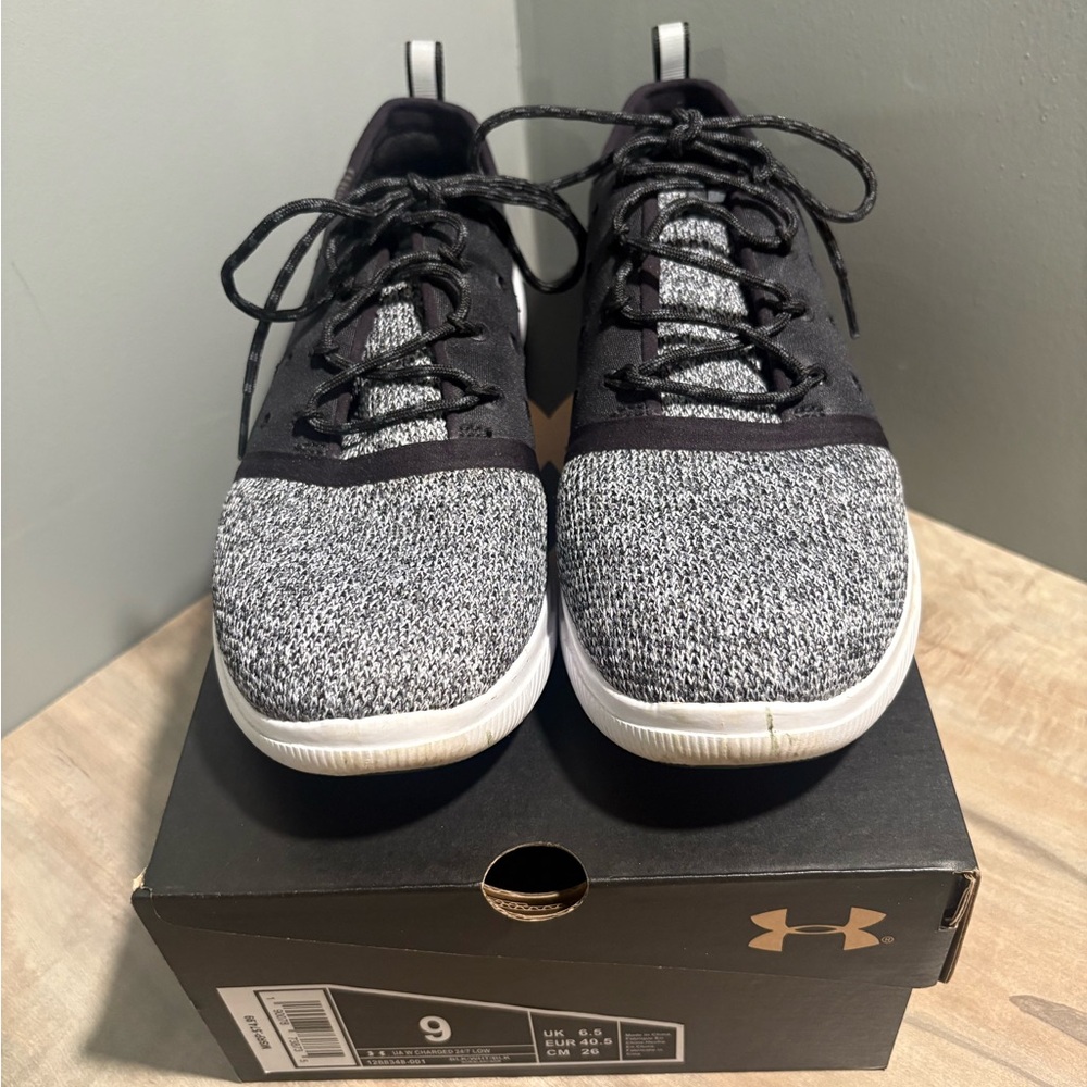 Under Armour Black and White Athletic Shoes